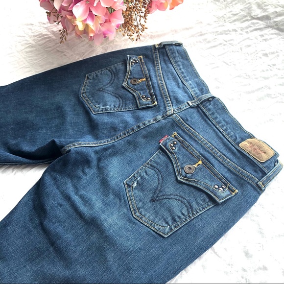 SOLD! LEVI’S 515 Bootcut Studded Flap Pocket Jeans- Sz 6 - Picture 5 of 7
